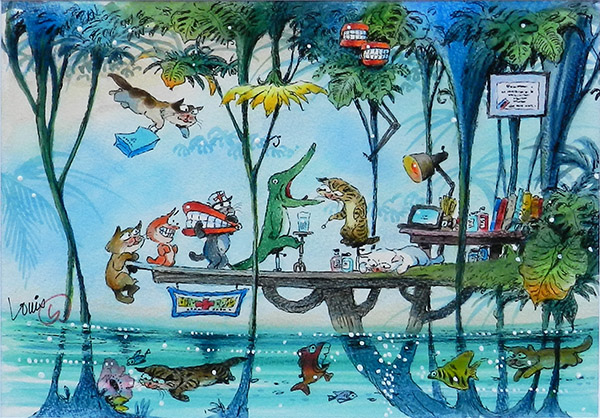 ワニさんの大入れ歯 銀座の絵画販売 買取の画廊 翠波画廊 ワニさんの大入れ歯 銀座の絵画販売 買取の画廊 翠波画廊