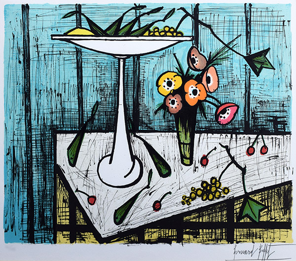 ベルナール・ビュッフェ、「アネモネ」、希少画集・額装画 ベルナール・ビュッフェ、「アネモネ」、希少画集・額装画 - メルカリ