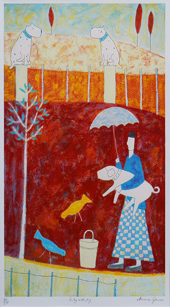 ブタを連れた婦人 - アート・絵画の販売、買取なら銀座のアート