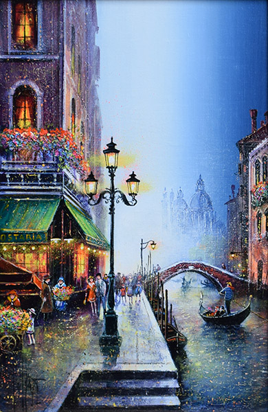 ギィ・デサップ作品紹介｜ベニスの夕暮れ（V）｜銀座の絵画販売・買取