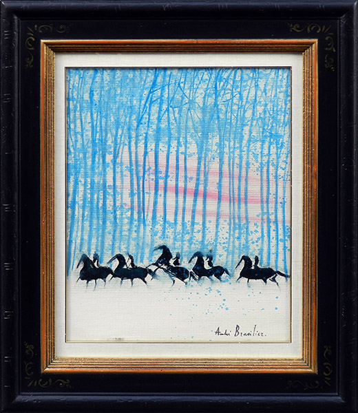 ブラジリエ【青い森】 リトグラフ アンドレ・ブラジリエ リトグラフ