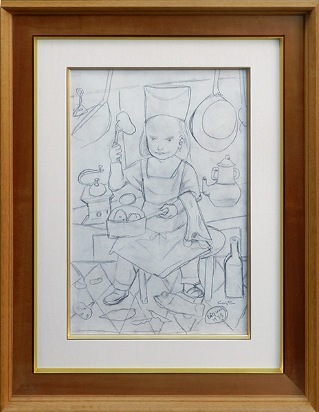 藤田嗣治作品紹介｜料理人（君代夫人コレクション）｜銀座の絵画販売 