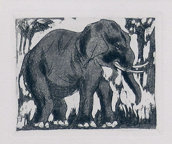 【18％OFF】 藤田嗣治作品紹介｜獣一党：象｜銀座の絵画販売・買取の画廊ー翠 版画