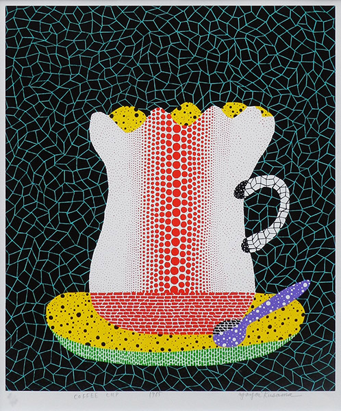 草間彌生作品紹介｜コーヒーカップ｜銀座の絵画販売・買取の画廊ー翠波画廊