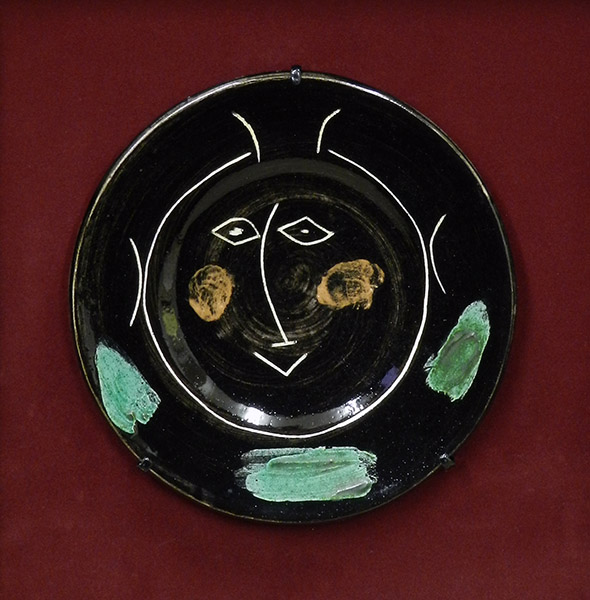 パブロ ピカソ(PABLO PICASSO)、【黒い背景の横顔】 パブロ ピカソ(PABLO PICASSO)、【黒い背景の横顔】（パブロ