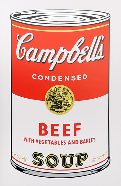 【taku】アンディ・ウォーホル　キャンベル缶 サンデー・B・モーニング キャンベル・スープ ビーフ（サンデー・B・モーニング版） - アート