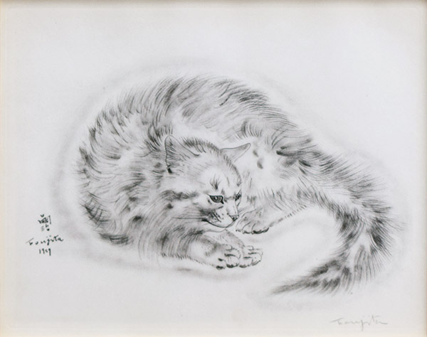 藤田嗣治作品紹介｜猫の本：クリソテミス（サイン有）｜銀座の絵画販売