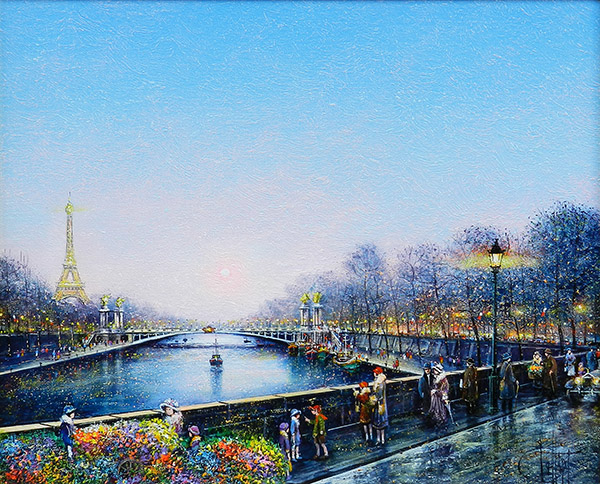 パリ、アレキサンドル三世橋 - 絵画販売・アート購入の翠波画廊｜東京