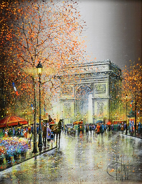 ギィ・デサップ作品紹介｜パリ、凱旋門｜銀座の絵画販売・買取の画廊ー 