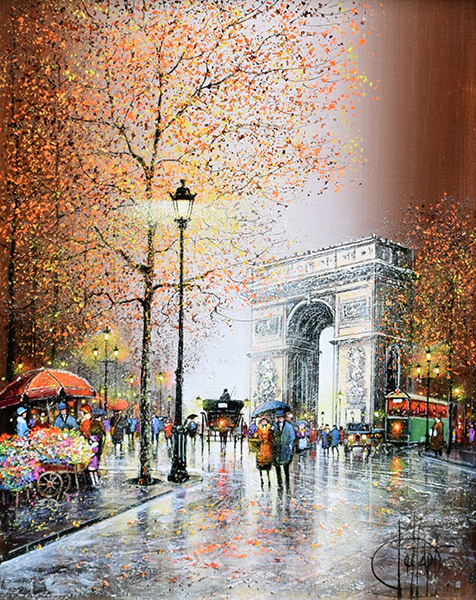 ギィ・デサップ作品紹介｜パリ、凱旋門｜銀座の絵画販売・買取の画廊ー