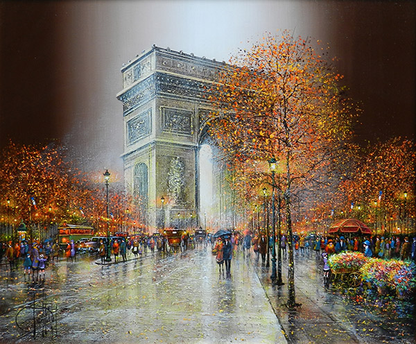 ギィ・デサップ作品紹介｜パリ、凱旋門｜銀座の絵画販売・買取の画廊ー