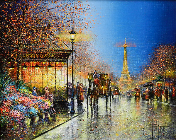 ギィ・デサップ作品紹介｜パリの花屋｜銀座の絵画販売・買取の画廊ー翠
