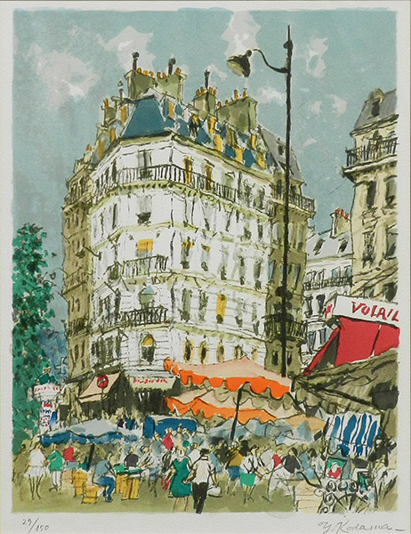 パリの街角（模写） 絵画 - 絵画/タペストリ