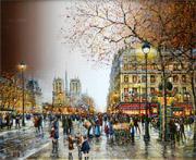 パリ、ノートルダム_油彩15号