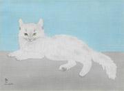 藤田嗣治白い猫 藤田嗣治 (Tsuguharu Fujita)「白い猫」ART GALLERY M