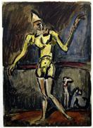 サーカス：黄色い道化師 - アート・絵画の販売、買取なら銀座のアート