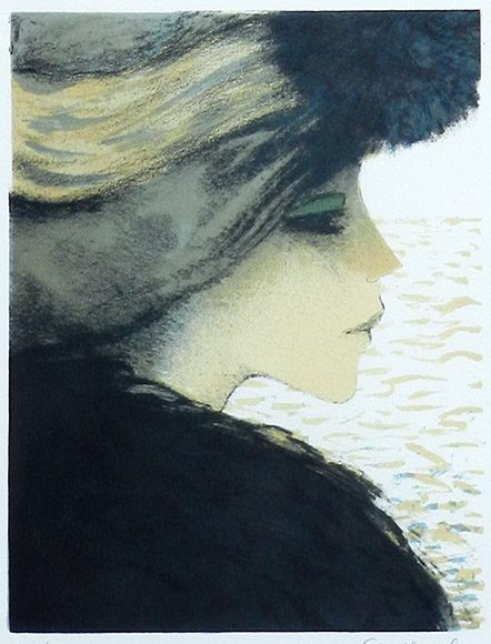 三越銀座店で購入　カシニョール　絵画　名画　アート ジャン＝ピエール・カシニョール「アリアンヌ」リトグラフ 直筆サイン