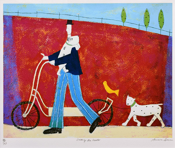 アノラ・スペンス｜スクーターを押す紳士