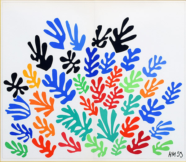 在庫あり/即出荷可】 NUS オリジナルリトグラフ【石版画】 ≪ アンリ・マティス ≫ 【特価】 BLEUS MATISSE HENRI 1958年  - 版画 - reachahand.org