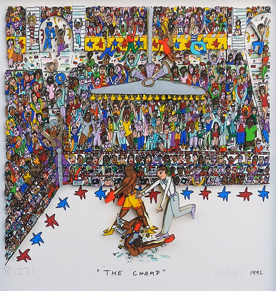 ジェームス・リジィ シルクスクリーン・3D 「THE CHAMP」