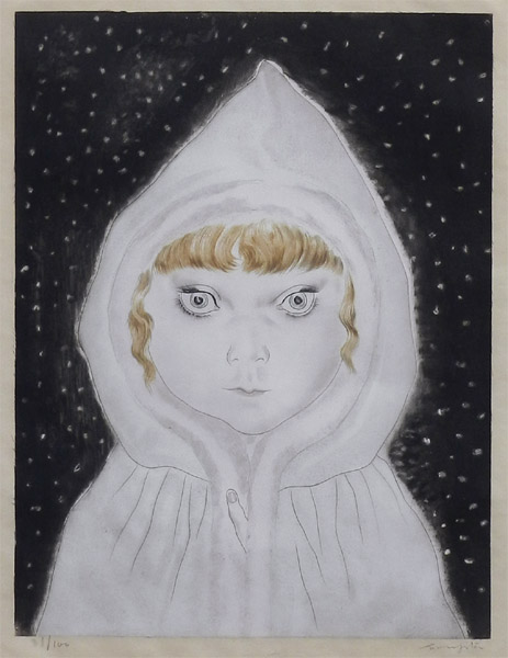 藤田嗣治作品紹介｜子供十態：雪ん子｜銀座の絵画販売・買取の