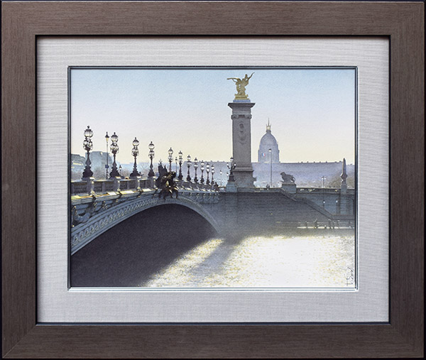 アレクサンドル３世橋にかかる逆光 - 翠波画廊 | 絵画販売、絵画買取