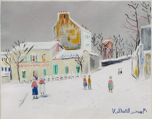 ユトリロＶ：雪のラパン＝アジル - 翠波画廊 | 絵画販売、絵画買取 ...