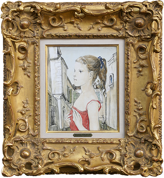 藤田嗣治/ Fujita 【 自画像 】希少な画集より、現代絵画、新品高級額・額装付、状態良好、送料込み、日本人画家、日本洋画巨匠 藤田嗣治、La Jeunesse、希少な額装用画集より、厳選、新品額装