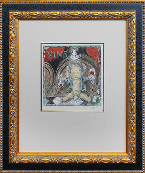 藤田嗣治 四十雀 “金貨” | 絵画など美術品の販売と買取 | 東京